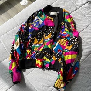 Dana Buchman Vintage 80s Colorful Jacket